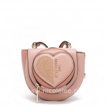 Heart-shaped crossbody dusty pink, torebka