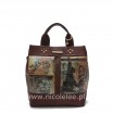 Paris fashion week multi pocket large satchel, torebka