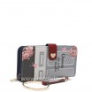 Double queens signature zipper wallet, portfel