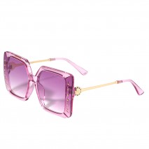 Sunglasses oversized studded purple, okulary