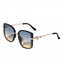 Sunglasses slim rectangle leopard, okulary