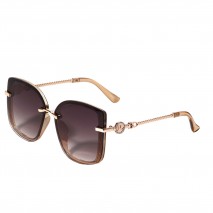 Sunglasses slim glitter brown, okulary