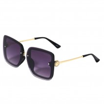 Sunglasses slim rectangle black, okulary