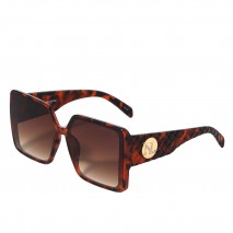 Sunglasses oversized leopard, okulary
