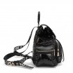 Black sequin backpack, plecak