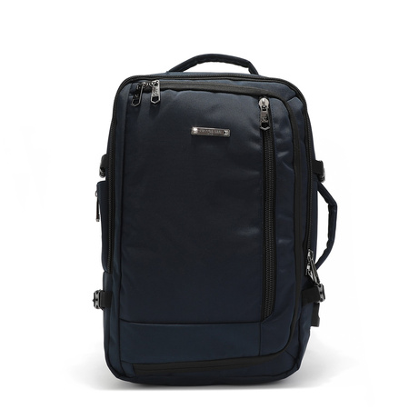 Travel backpack, navy, plecak podróżny z USB