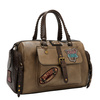 Multi patch boston bag, taupe, torebka