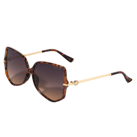Sunglasses geometric leopard, okulary