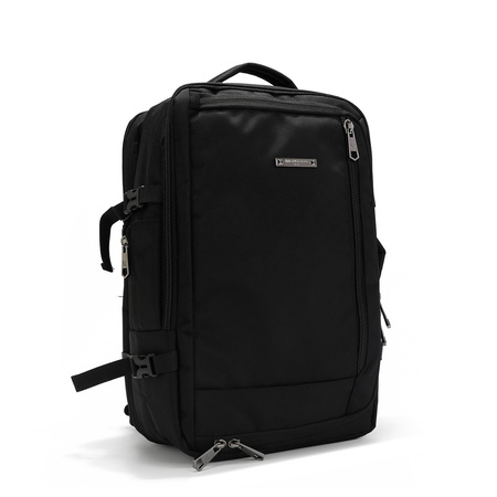 Travel backpack, black, plecak podróżny z USB