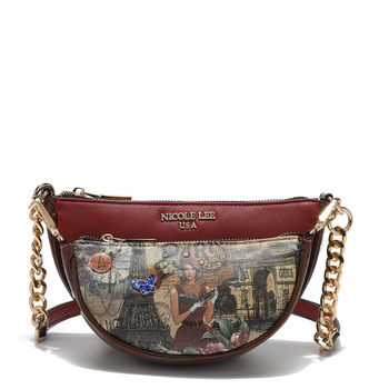 Paris fashion week 2 pcs round crossbody, torebka