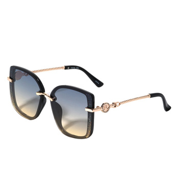 Sunglasses slim rectangle leopard, okulary
