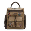 Multi patch backpack, taupe, plecak