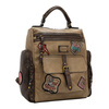 Multi patch backpack, taupe, plecak