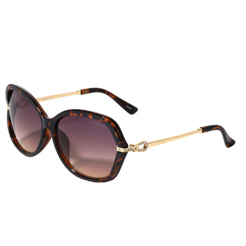 Sunglasses oval butterfly leopard, okulary